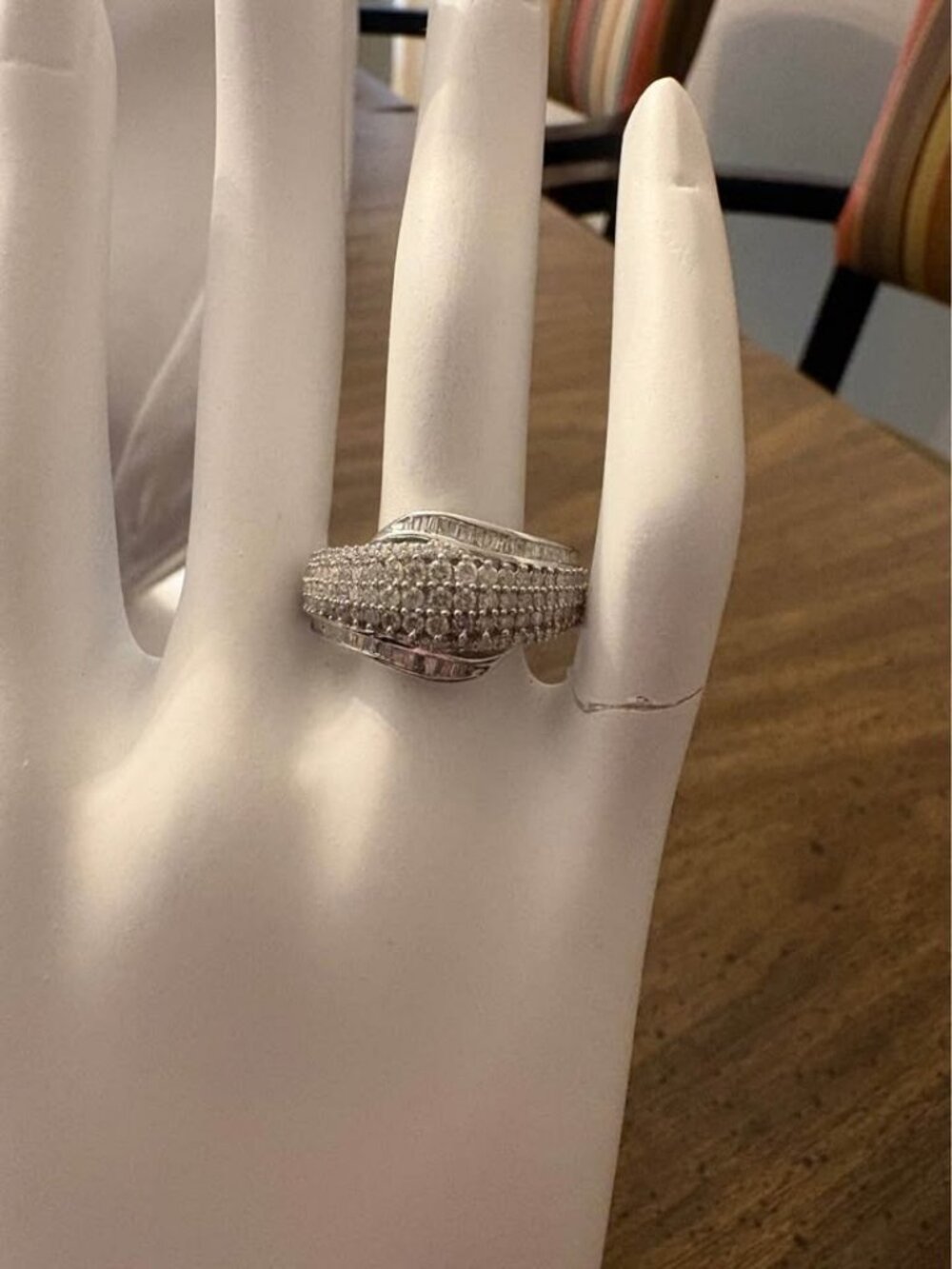 1ct Mined Diamond Ring Size 8 Sterling Silver